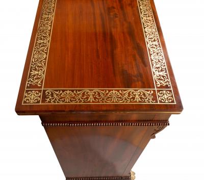 Pair Of Regency Mahogany And Brass Inlaid Credenzas From Westport House Ireland