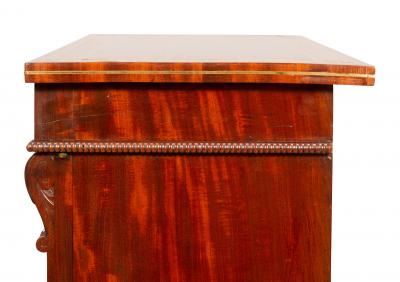 Pair Of Regency Mahogany And Brass Inlaid Credenzas From Westport House Ireland