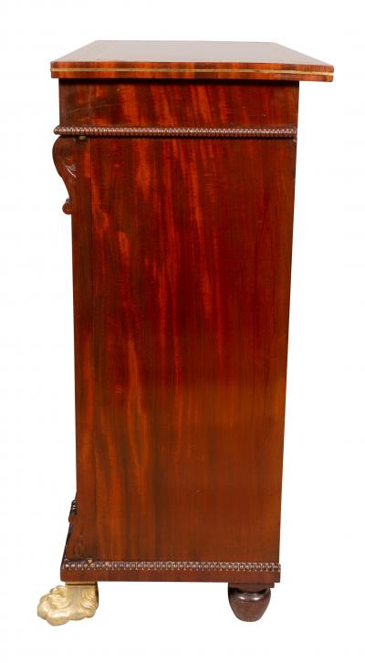 Pair Of Regency Mahogany And Brass Inlaid Credenzas From Westport House Ireland