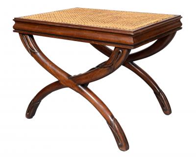 Pair Of Regency Mahogany And Caned Benches