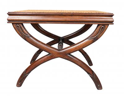 Pair Of Regency Mahogany And Caned Benches
