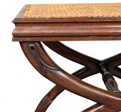 Pair Of Regency Mahogany And Caned Benches