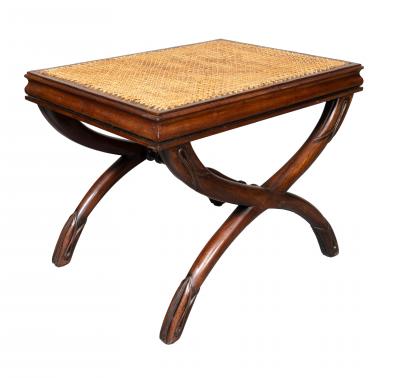 Pair Of Regency Mahogany And Caned Benches