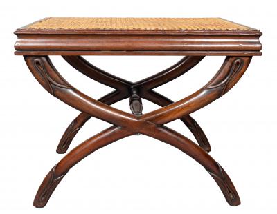 Pair Of Regency Mahogany And Caned Benches