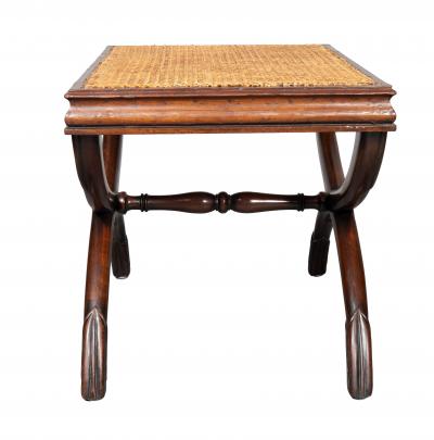 Pair Of Regency Mahogany And Caned Benches
