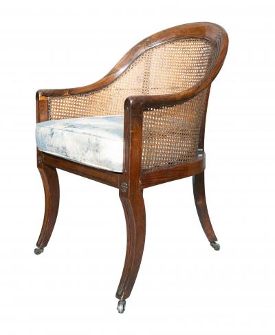 Pair Of Regency Rosewood Caned Armchairs