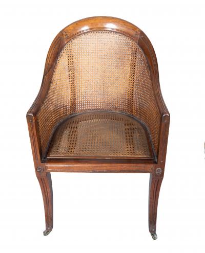 Pair Of Regency Rosewood Caned Armchairs