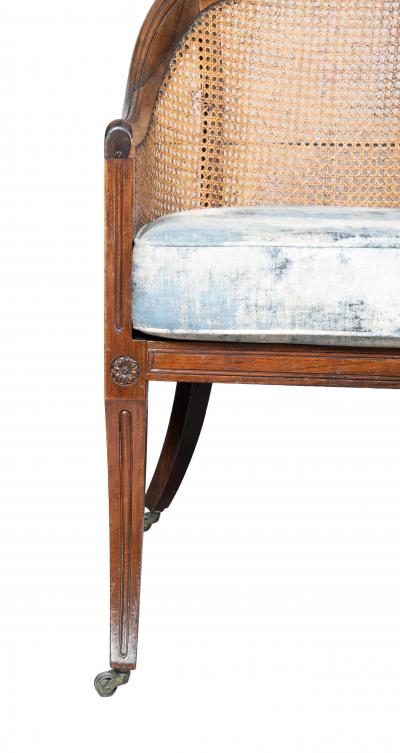 Pair Of Regency Rosewood Caned Armchairs