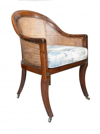 Pair Of Regency Rosewood Caned Armchairs