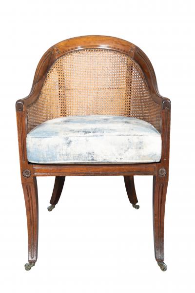 Pair Of Regency Rosewood Caned Armchairs