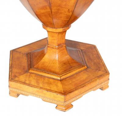 Pair Of Regency Satinwood Urn Form Knife Urns