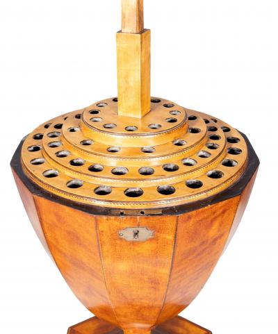 Pair Of Regency Satinwood Urn Form Knife Urns