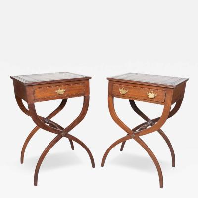 Pair Of Regency Style Mahogany End Tables
