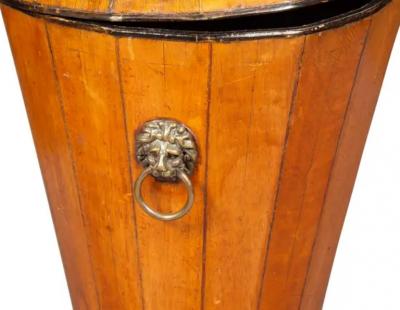 Pair Of Regency Urn Form Oak Wine Coolers