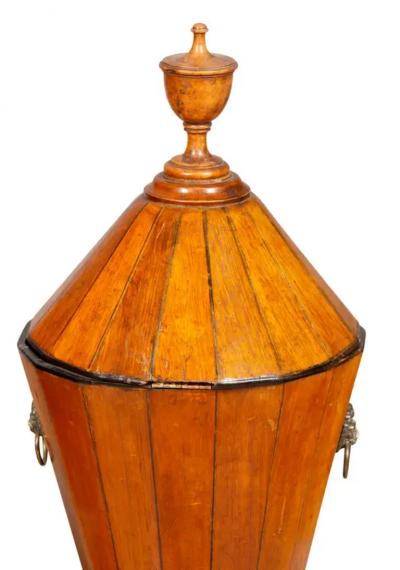 Pair Of Regency Urn Form Oak Wine Coolers