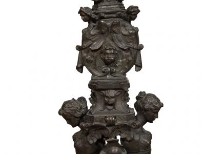 Pair Of Renaissance Revival Bronze Andirons