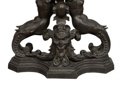 Pair Of Renaissance Revival Bronze Andirons