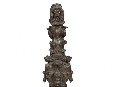 Pair Of Renaissance Revival Bronze Andirons