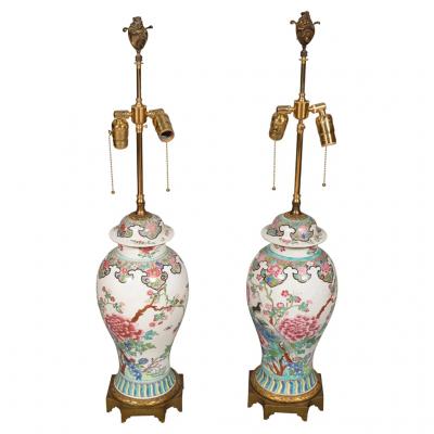 Pair Of Samson Porcelain Table Lamps