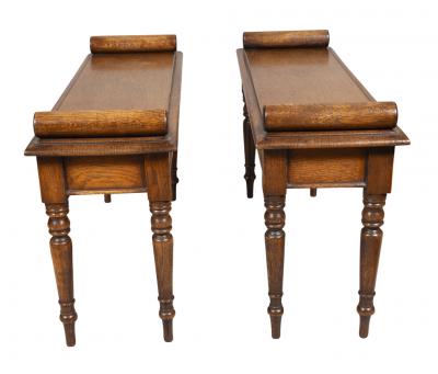 Pair Of Schoolbred Style Oak Benches