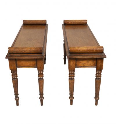 Pair Of Schoolbred Style Oak Benches