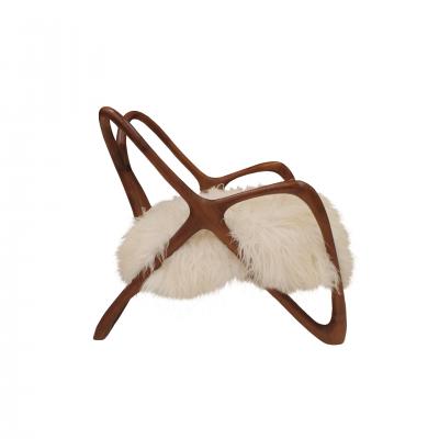 Pair Of Sculptural Wooden Armchairs Italy