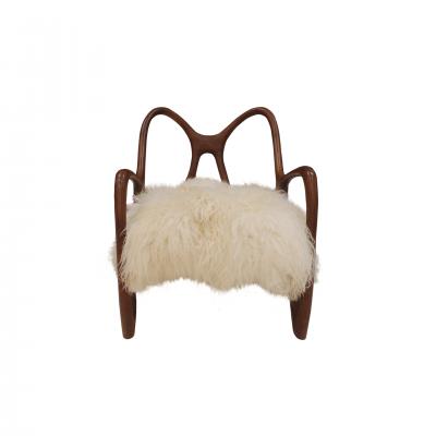 Pair Of Sculptural Wooden Armchairs Italy