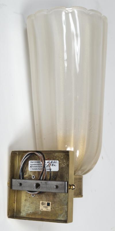 Pair Of Tall Murano Blown Wall Lights 2 Pairs Available UL Certified