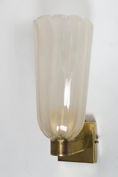 Pair Of Tall Murano Blown Wall Lights 2 Pairs Available UL Certified