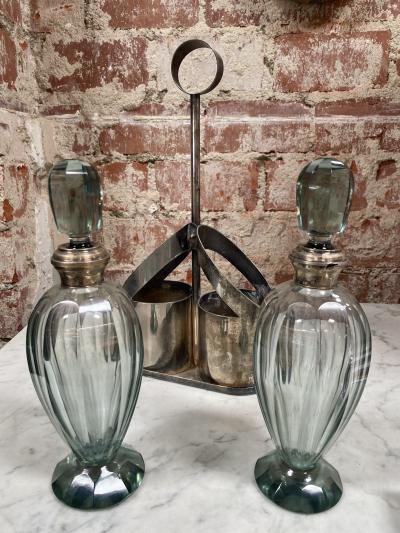 Pair Of Two Vintage Bottle Italy 1950s