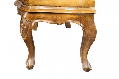 Pair Of Venetian Style Walnut Bombe Commodinis