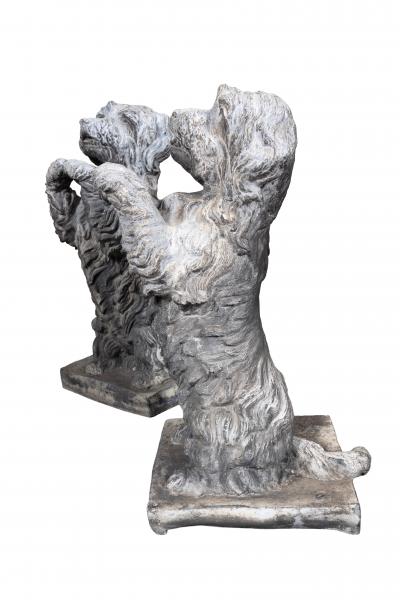Pair Of Victorian Lead Spaniels