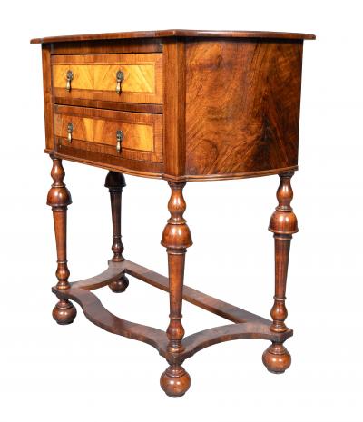 Pair Of William And Mary Style Walnut Side Tables