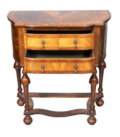 Pair Of William And Mary Style Walnut Side Tables