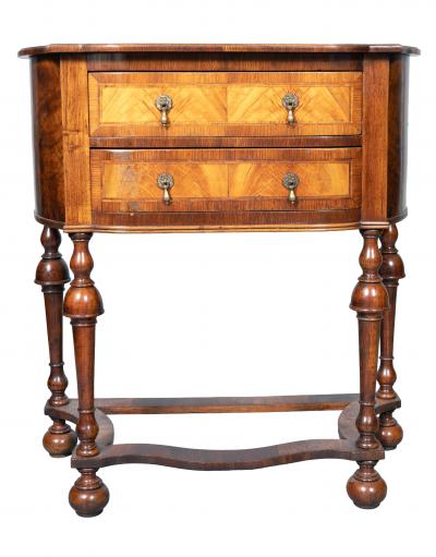 Pair Of William And Mary Style Walnut Side Tables