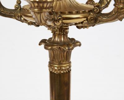 Pair Of William IV Gilt Brass Lamps