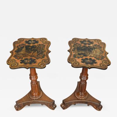 Pair Of William IV Rosewood And Papier Mache Tables
