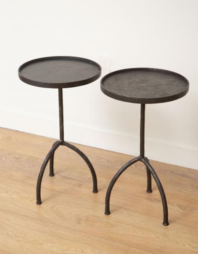 Pair Of Wrought Iron Side Tables