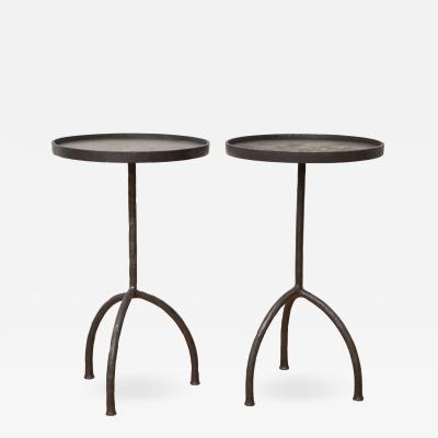 Pair Of Wrought Iron Side Tables