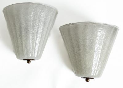 Pair Of XX Century Italian Art Deco Pulegoso Wall Lights UL Certified
