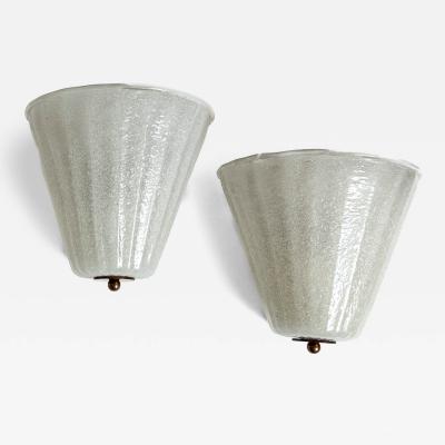 Pair Of XX Century Italian Art Deco Pulegoso Wall Lights UL Certified