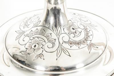 Pair Old English Plated Trophy Cup Urn