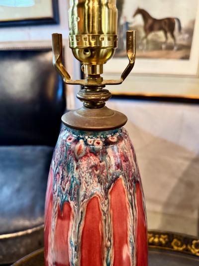 Pair Pierre Adrien Dalpayrat Art Nouveau Vases as Lamps c 1914 1925