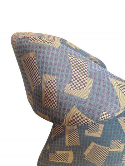 Pair Post Modern Sculptural Ribbon Lounge Chairs 1980