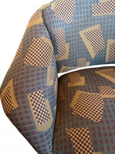Pair Post Modern Sculptural Ribbon Lounge Chairs 1980