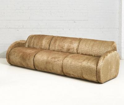 Pair Post Modern Sculptural Sofa 1980