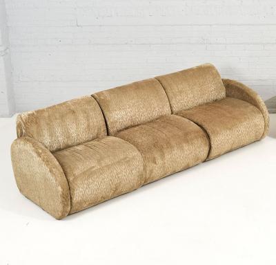 Pair Post Modern Sculptural Sofa 1980
