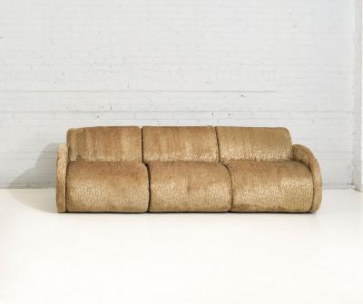 Pair Post Modern Sculptural Sofa 1980