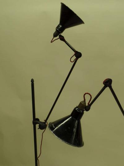 Pair Rare Important French Early Modern GRAS Floor Lamps Model 215 1920 30