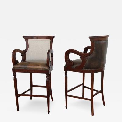 Pair Regency Style Bar Stools